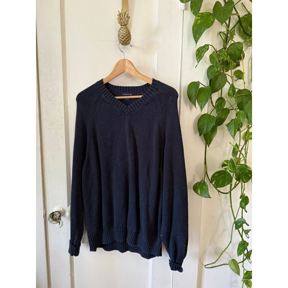Lands End size X large dark blue sweater